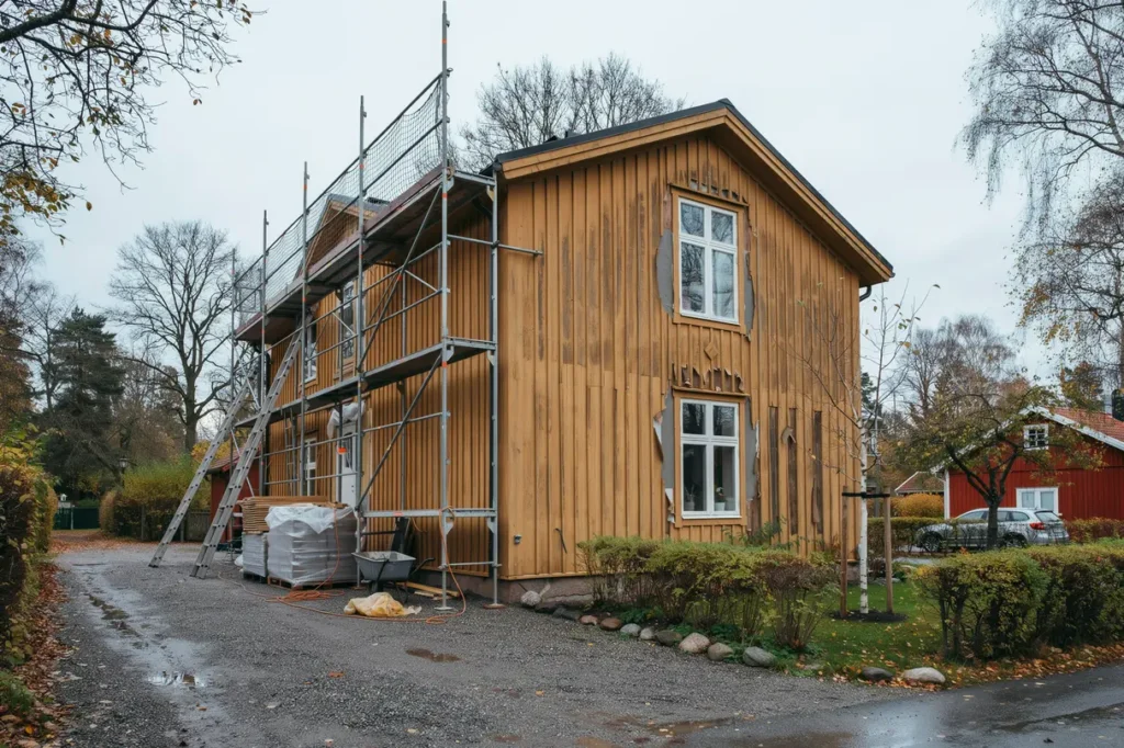 fasadrenovering av villa tecken p att det r dags vanliga tg rder och vad som p verkar priset