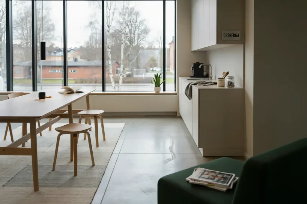 ombyggnad av kontorslokal till personalutrymmen i stberga rsta